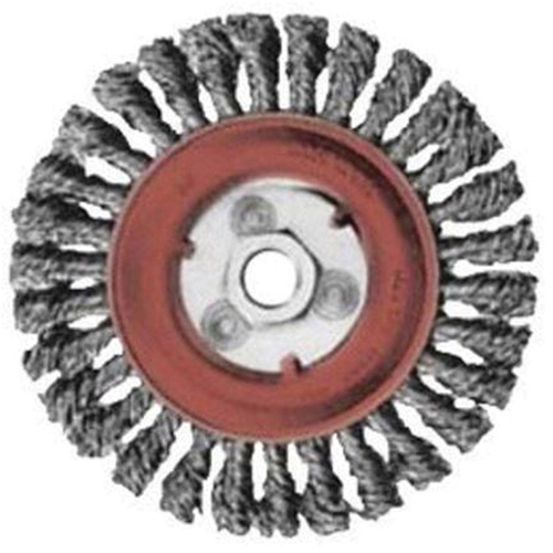 Full Cable Twist Wire Wheel, 5" Dia., 0.02" Fill, 5/8"-11 Arbor, Steel Fastek