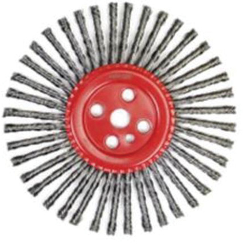 Stringer Bead Knot Wire Brush, 12" Dia., 0.035" Fill, 1" Arbor, Steel Fastek