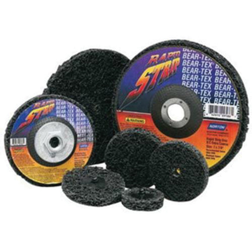 Disque &agrave; moyeu d&eacute;port&eacute; non tiss&eacute; pour d&eacute;capage rapide Bear-Tex, 4-1/2" dia., Grain Extra grossier, Carbure de silicium Fastek