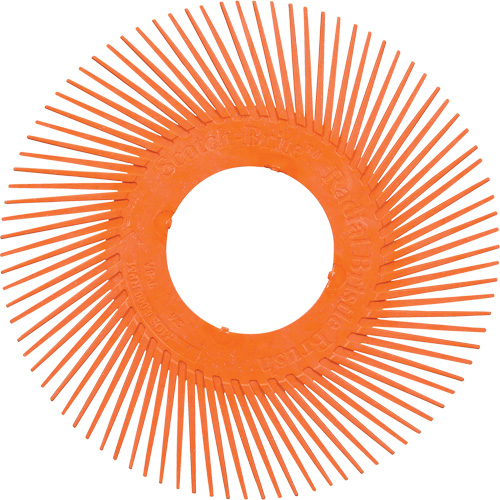 Scotch-Brite Type A Precision Radial Bristle Brush PN-RB without Adapter, Ceramic, 80+ Grit, 6" Dia. Fastek