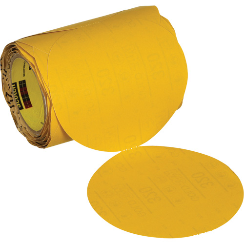 Stikit Gold Abrasive Disc Roll 09317, 6" Dia., 320 Grit, Aluminum Oxide Fastek
