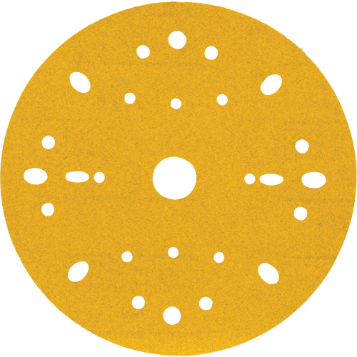 Disque abrasif dor&eacute; Hookit, dia 6", Grain 180, Oxyde d'aluminium, Poids C Fastek