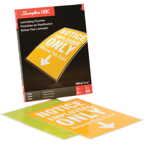 Pochette lamin&eacute;e de format lettre Fastek