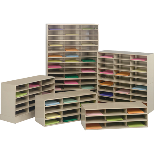 Data Organizers, Stationary, 9 Slots, Steel, 33-3/4" W x 11-5/8" D x 10-3/4" H Fastek