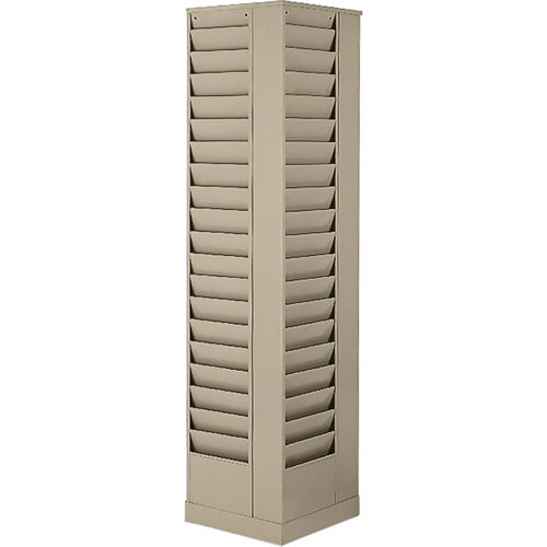 Literature Storage Racks, Rotating, 23 Slots, Steel, 14-1/8" W x 14-1/8" D x 66" H Fastek