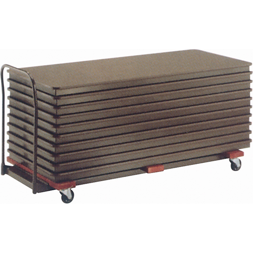 Flat Stacking Table Caddies, 97.5" W x 31.25" D x 36.25" H Fastek