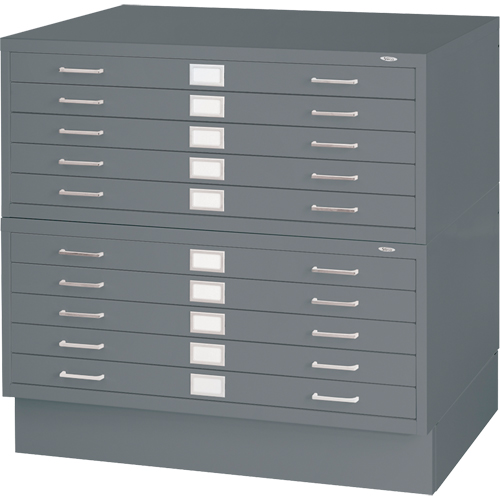 Steel Plan Files, 5 Drawers, 40-3/8" W x 29-3/8" D x 16-1/2" H Fastek