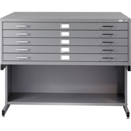 Steel Plan Files, 5 Drawers, 53-3/8" W x 41-3/8" D x 16-1/2" H Fastek