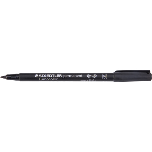 Lumocolor&reg; Permanent Marker, Medium, Black Fastek