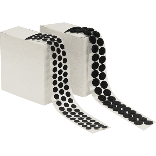 Attache en rondelle, Crochet, 1/2" dia., Adh&eacute;sif, Noir Fastek