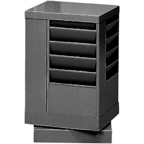 Literature Storage Racks, Rotating, 20 Slots, Steel, 14-1/8" W x 14-1/8" D x 21-1/4" H Fastek