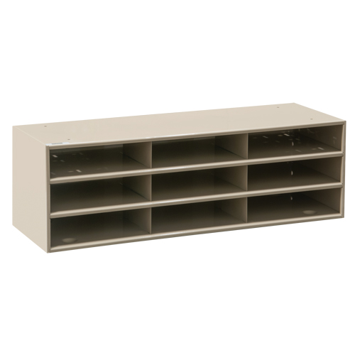Data Organizers, Stationary, 15 Slots, Steel, 33-3/4" W x 11 5/8" D x 17 3/4" H Fastek