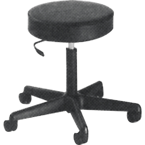 900 Series Task Stool, Mobile, Adjustable, 23" - 33", Vinyl Seat, Black Fastek