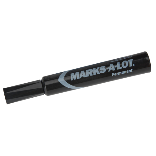 Marks-a-Lot Permanent Markers, Chisel, Black Fastek