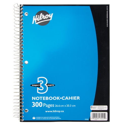 3 Subject Spiral Notebook Fastek
