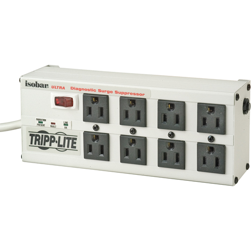 Isobar&reg; Premium Surge Suppressors, 8 Outlets, 3840 J, 1440 W, 12' Cord Fastek