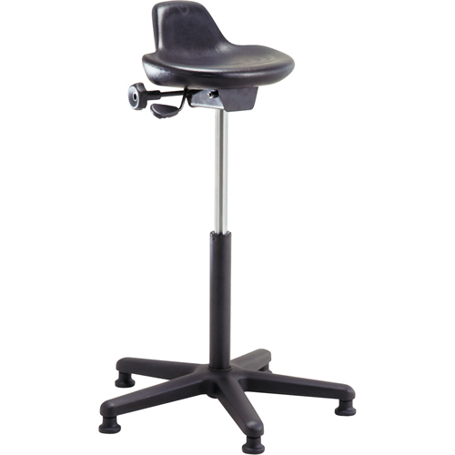 Tabourets Industriels Ergonomiques Shoptech, Position assise/debout, Ajustable, 21" - 31", Polyur&eacute;thane Si&egrave;ge, Noir Fastek