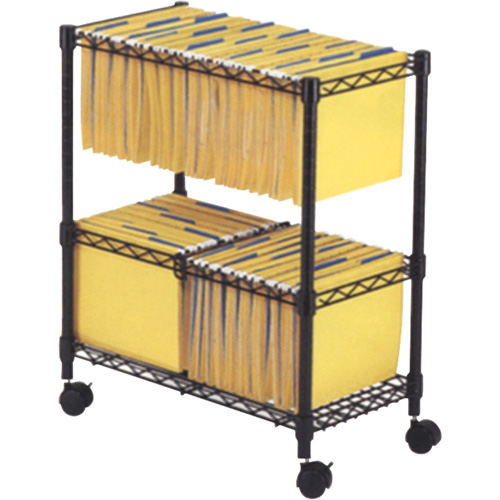 File Carts- 2-tier Rolling File Cart Fastek