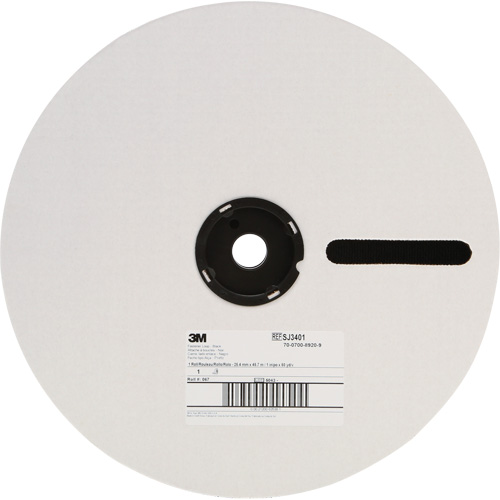 Attache ignifug&eacute;e, Boucle, 50 vg x 1", Cousu, Noir Fastek