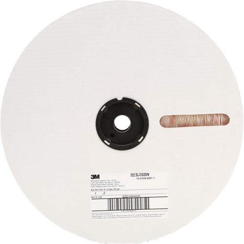 Attache, Boucle, 50 vg x 2", Adh&eacute;sif, Blanc Fastek