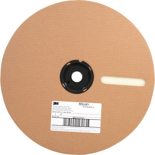 Fastener, Loop, 50 yds x 1", Adhesive, White Fastek