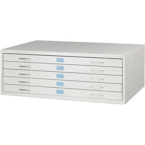 FacilTM Flat File Cabinets, 5 Drawers, 46" W x 32" D x 16-3/8" H Fastek