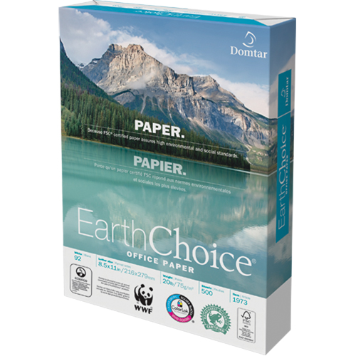 Papier pour le bureau EarthChoice, FSC, 8-1/2" x 11", 20 lb, Blanc Fastek