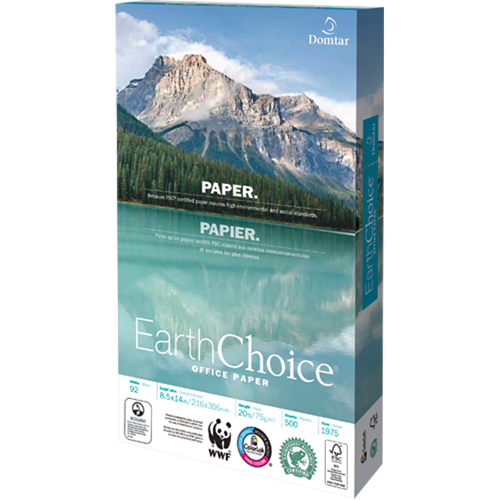 Papier pour le bureau EarthChoice, FSC, 8-1/2" x 14", 20 lb, Blanc Fastek