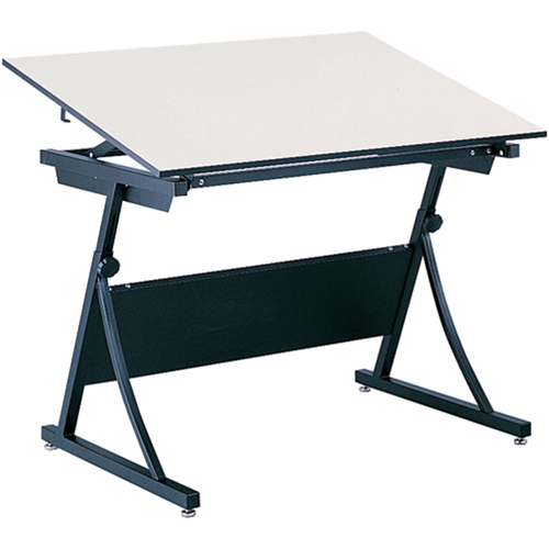 PlanMaster Height-Adjustable Drafting Table, 43" W x 29-1/2" - 37-1/2" H, Black Fastek