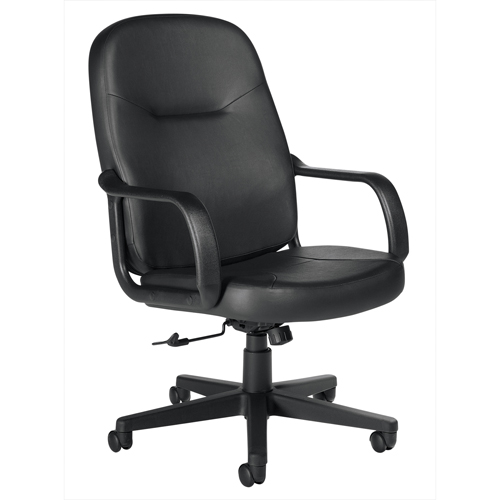 Office Chairs, Leather, Black Fastek