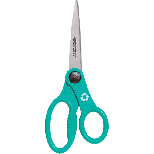 KleenEarth&reg; Recycled Scissors, 8", Rings Handle Fastek