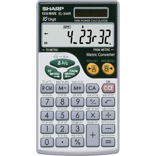 Calculatrice m&eacute;trique Fastek
