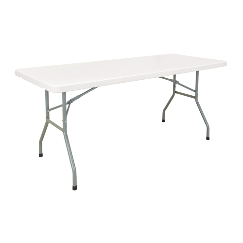Table pliante, Rectangulaire, 72" l x 30" la, Poly&eacute;thyl&egrave;ne, Blanc Fastek