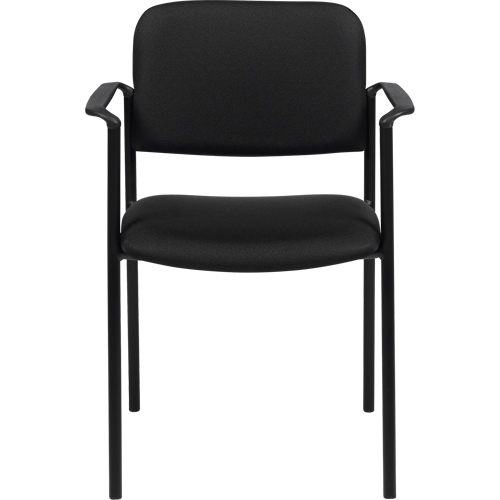 Chaises empilables, Tissu, Hauteur 32", Capacit&eacute; 300 lb, Noir Fastek