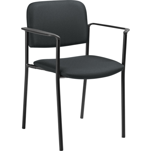 Chaises empilables, Tissu, Hauteur 32", Capacit&eacute; 300 lb, Charbon Fastek