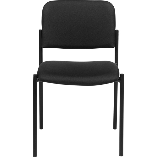 Armless Stacking Chairs, Fabric, 32" High, 300 lbs. Capacity, Black Fastek