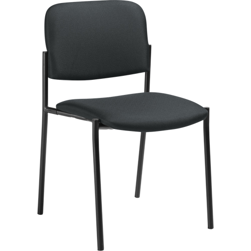 Armless Stacking Chairs, Fabric, 32" High, 300 lbs. Capacity, Charcoal Fastek