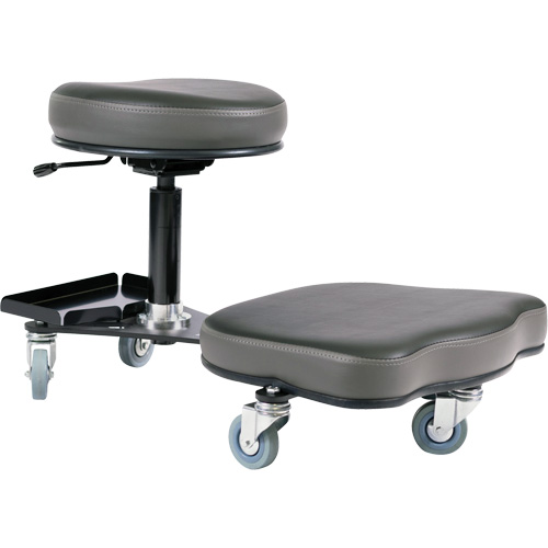 Chaise ergonomique Flex, Vinyle, Noir/gris Fastek