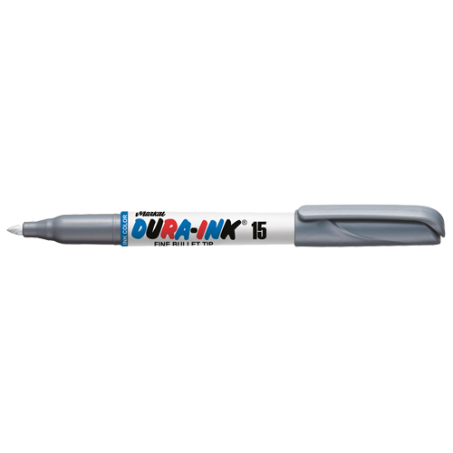 Dura-Ink&reg; #15 Permanent Marker, Fine, Silver Fastek