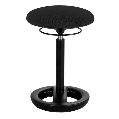 Twixt Ergonomic Chair, Stationary, Adjustable, 17" - 22", Polyester Mesh Seat, Black Fastek