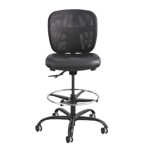 Tabouret robuste Vue, Vinyle, Noir, Capacit&eacute; 350 lb Fastek