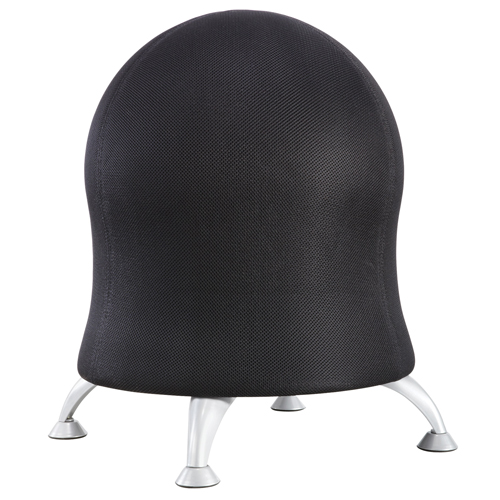 Zenergy Ball Chair, Fabric, Black, 250 lbs. Capacity Fastek