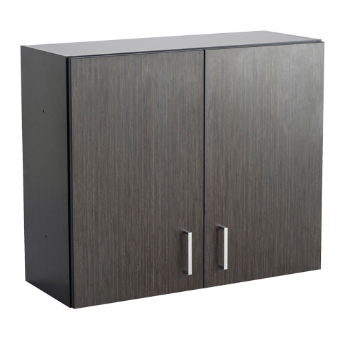 Armoire modulaire murale, 30" h x 36" la x 15" p, 1 tablettes, M&eacute;lamine, Nuit d'Asie/noir Fastek