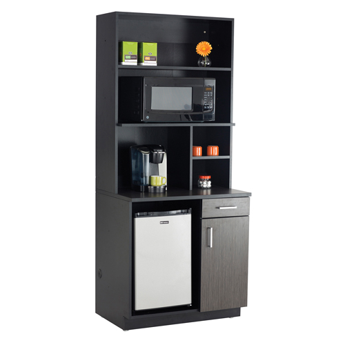 Armoire modulaire, M&eacute;lamine, 39" h x 36" la x 25" P, Nuit d'Asie/noir Fastek