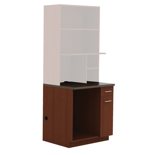 Modular Cabinet, Melamine, 39" H x 36" W x 25" D, Mahogany Fastek