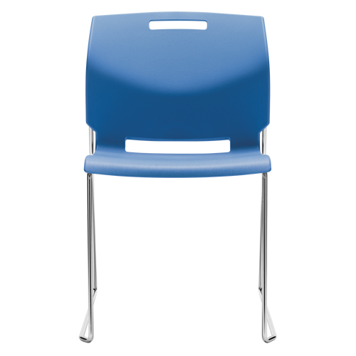 Chair, Plastic, 32-1/2" High, 300 lbs. Capacity, Blue Fastek