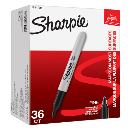 Marqueur permanent, Fin, Noir Fastek