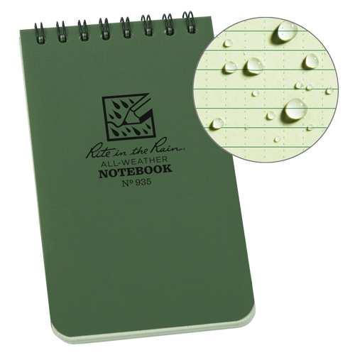 Pocket Top-Spiral Notebook, Soft Cover, Green, 100 Pages, 3" W x 5" L Fastek