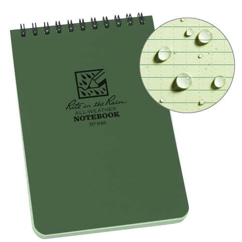 Carnet de notes de poche &agrave; spirale, Couverture souple, Vert, 100 Pages, 4" , 6"  Fastek