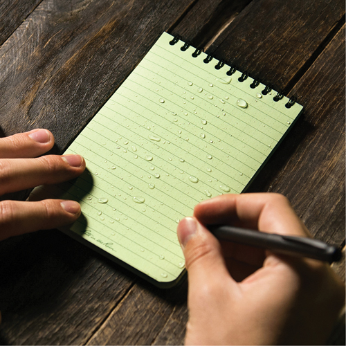 Carnet de notes de poche &agrave; spirale, Couverture souple, Vert, 100 Pages, 4" , 6"  Fastek